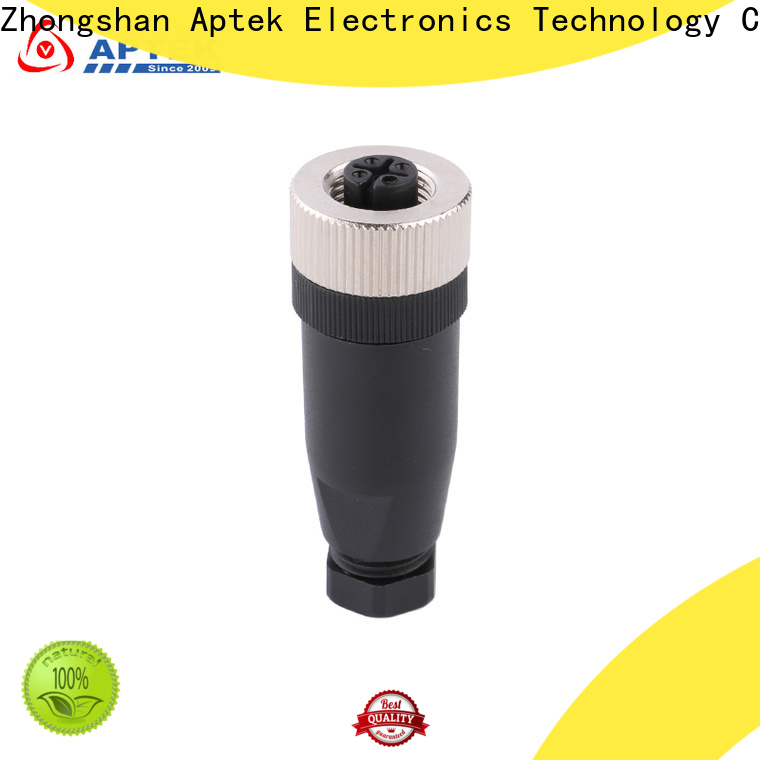 APTEK shielded m12 male connector supply for industry