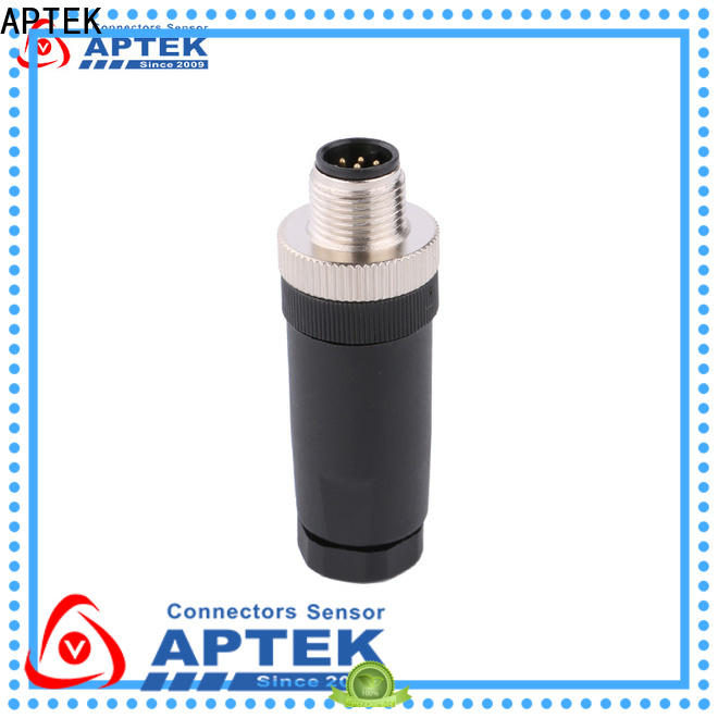 APTEK solder m12 waterproof connector company for packaging machine
