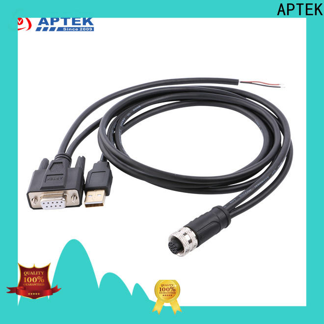 APTEK male custom cable assemblies supply for packaging machine
