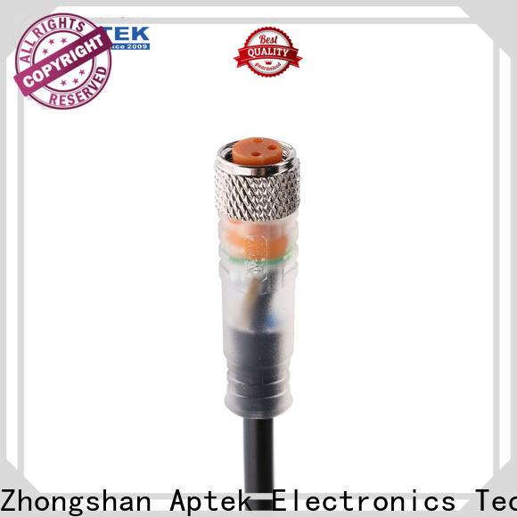 APTEK male m8 panel mount connector manufacturers for packaging machine
