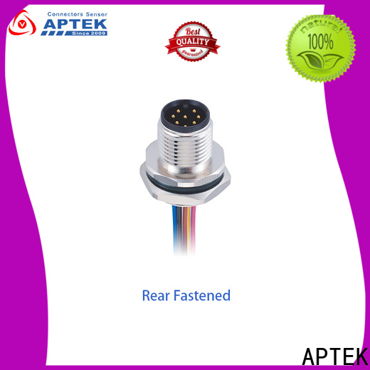 APTEK molded m12 waterproof connector supply for industry