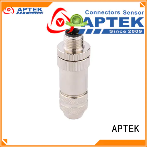 shielded m12 non-shielded connectors termination for industry APTEK