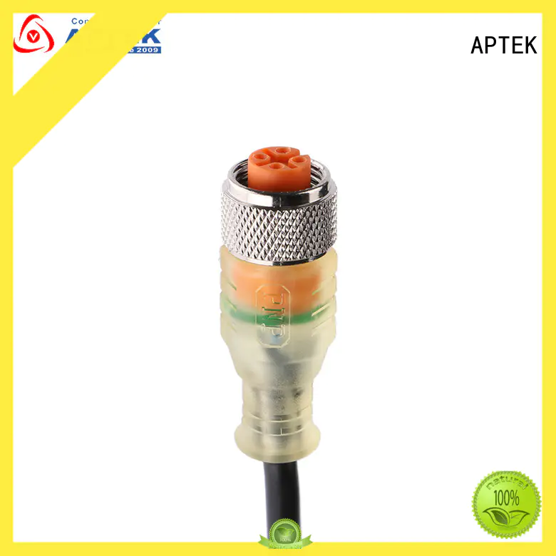 APTEK connectors m12 4 pin connector cable field for