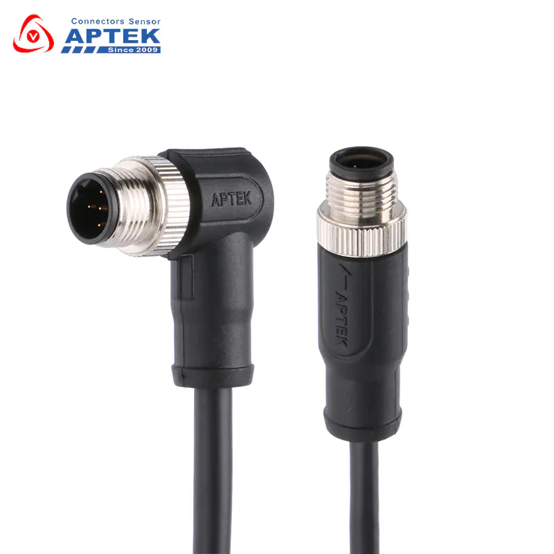 M12 Cable Mount Circular Connectors - Male EMI-Shielded 