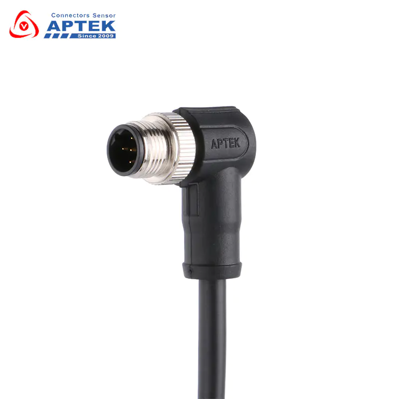M12 Male Waterproof Circular Cable Connectors - Non-Shielded