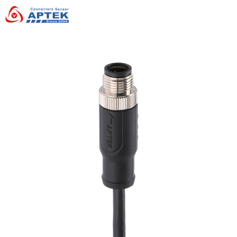 M12 Male Waterproof Circular Cable Connectors - Non-Shielded