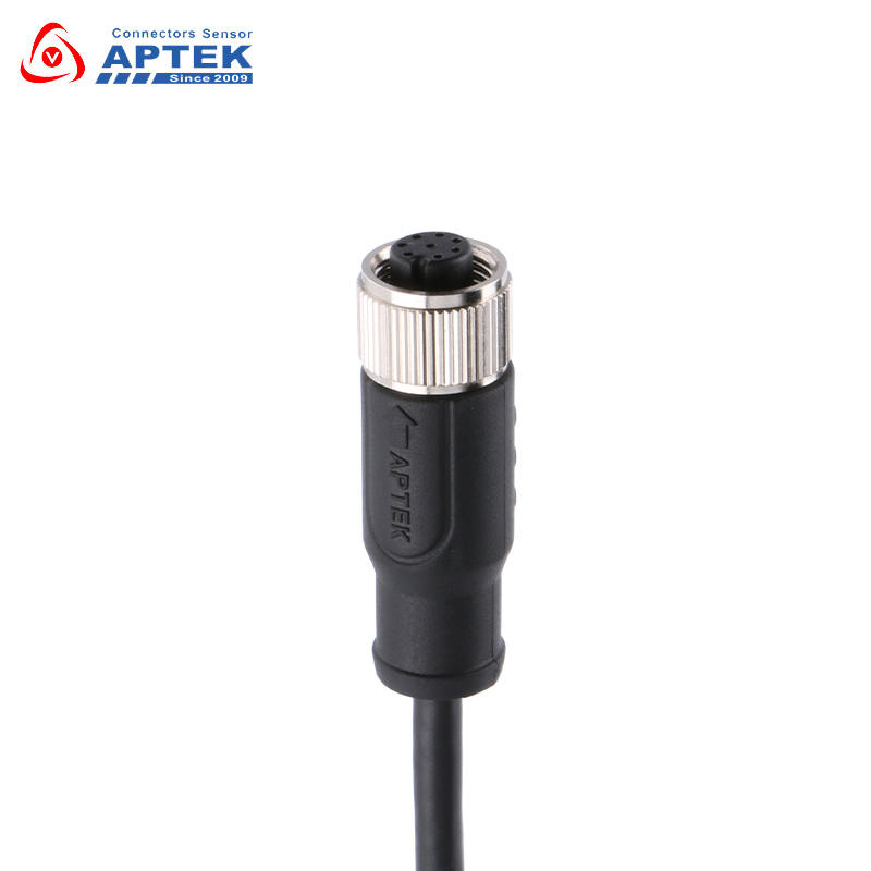 M12 Female Waterproof Circular Cable Connectors - Non-Shielded