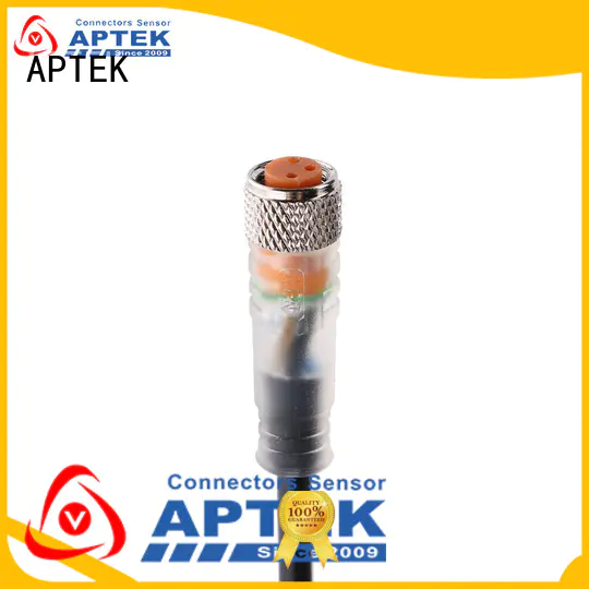 APTEK m8 circular cable connector with solder contacts for industry