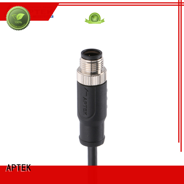 APTEK female m12 non-shielded connectors with pcb contacts for engineering