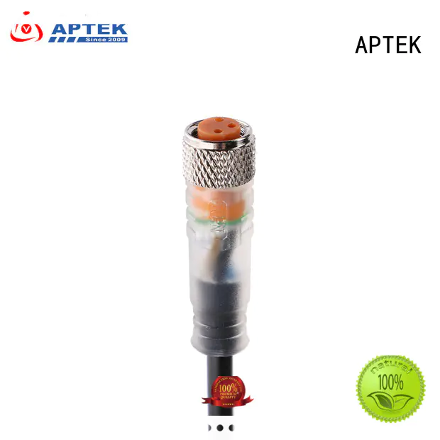 APTEK female m8 panel mount connector superior quality for industry
