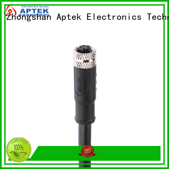 APTEK mount m8 pcb connector with lead wires for engineering