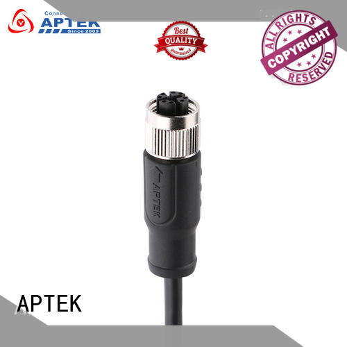 APTEK professional m12 cable mount circular connectors with lead wires for engineering