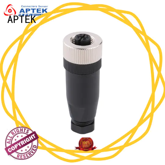 APTEK female m12 right angle connector for sale for packaging machine