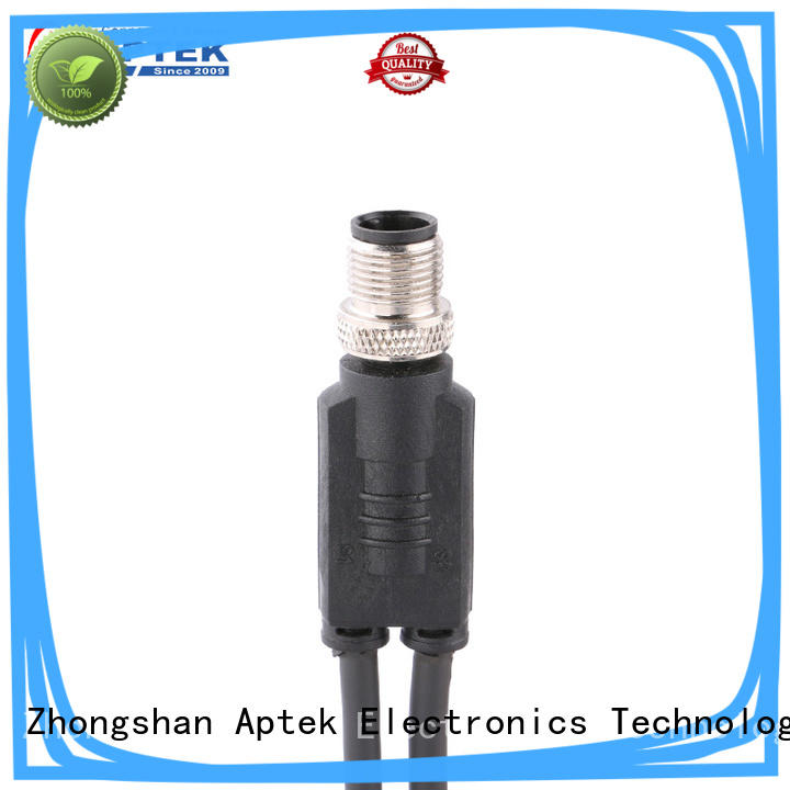 connectors m12 4 pin connector cable termination for APTEK