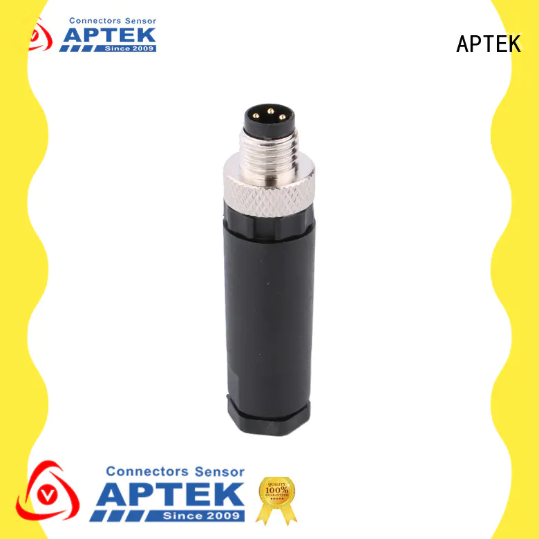 APTEK superior quality panel mount circular connector with pcb contacts for packaging machine