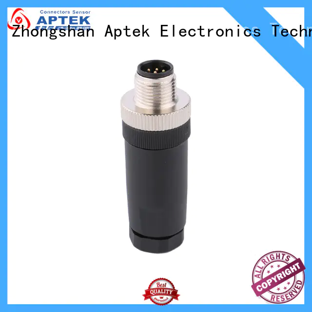 APTEK emishielded m12 industrial connector assembly for industry