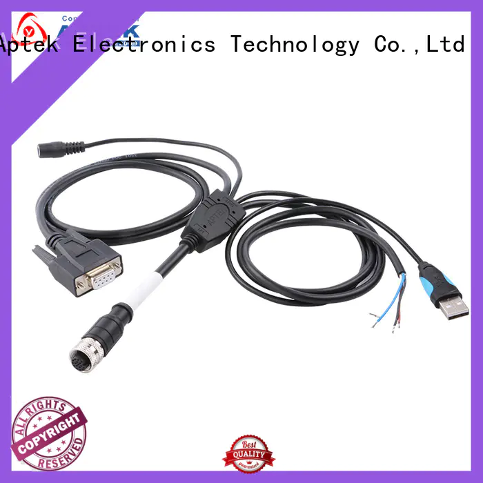 APTEK customized custom cable assemblies dsub male connector for engineering
