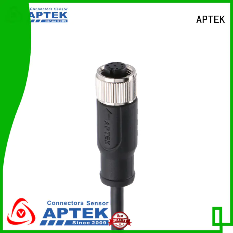 new m12 connector standard with solder contacts for packaging machine APTEK