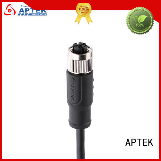APTEK Custom m12 female connector for sale for packaging machine