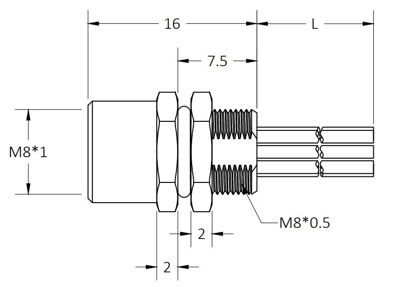 APTEK Custom m8 panel mount connector manufacturers for packaging machine-1