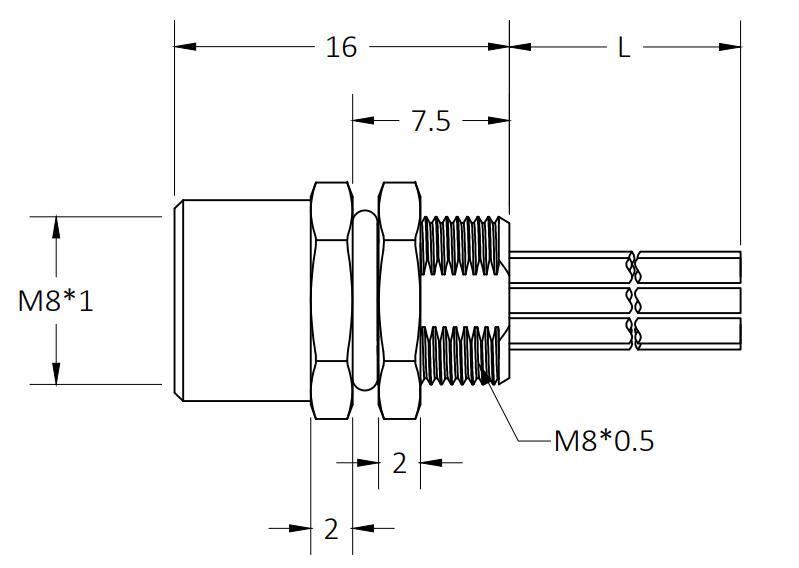 APTEK Custom m8 panel mount connector manufacturers for packaging machine