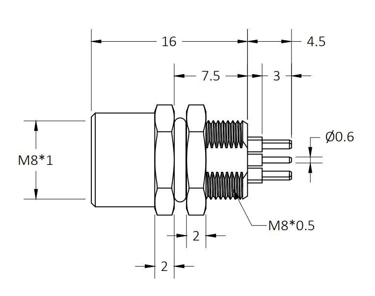 APTEK molded m8 sensor connectors supply for sale