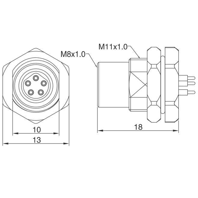 APTEK connectors m8 panel mount connector factory for packaging machine-2