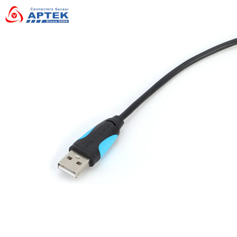 M8 Circular Connector to USB2.0 Connector Molded with Cable