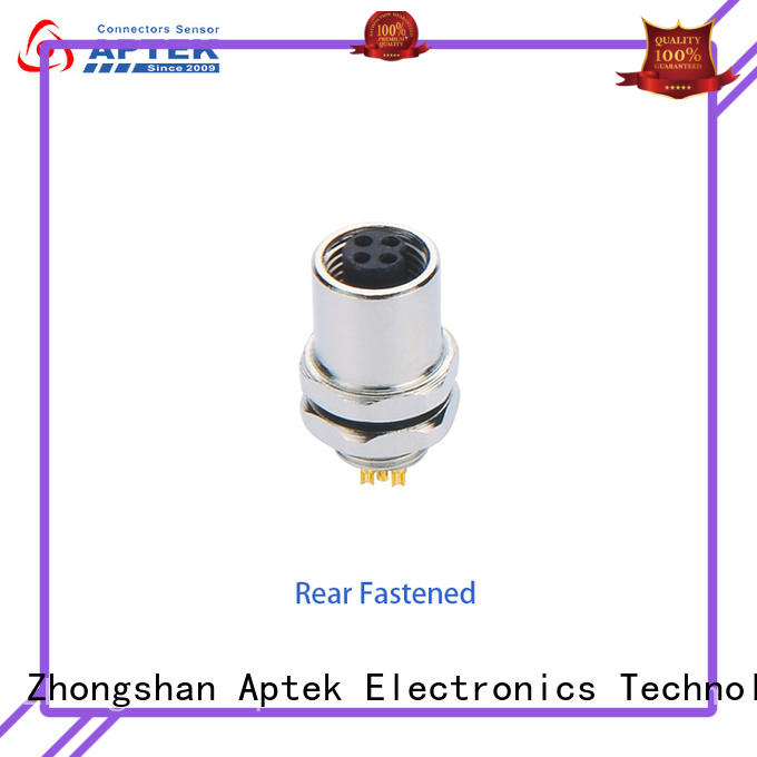 nonshielded m5 circular cable mount connectors with pcb contacts for packaging machine