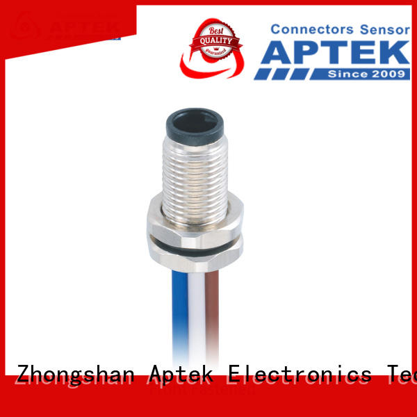 APTEK cable m5 emi shield cable connector with pcb contacts for engineering