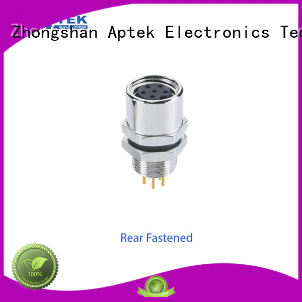 APTEK new m8 bulkhead connector with solder contacts for industry