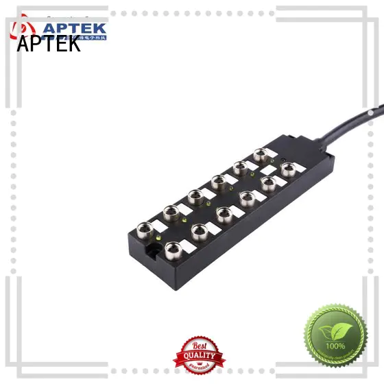 superior quality connector block with eight ports for industrial protocols APTEK