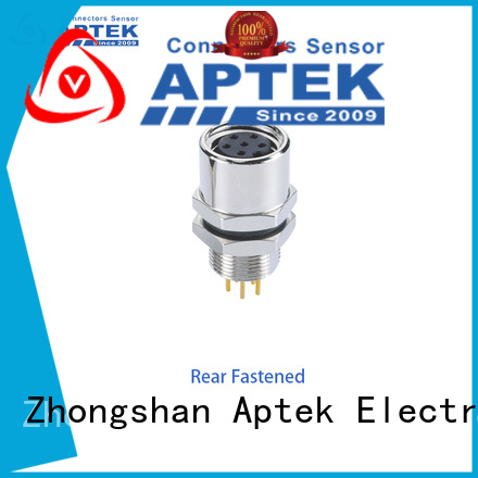 APTEK panel m8 panel mount connector professional for packaging machine