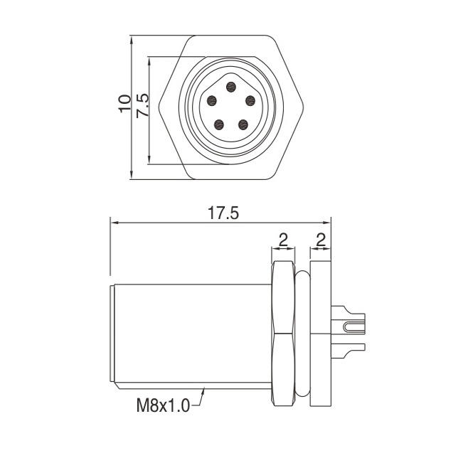 APTEK New m8 circular connector for business for sale-2
