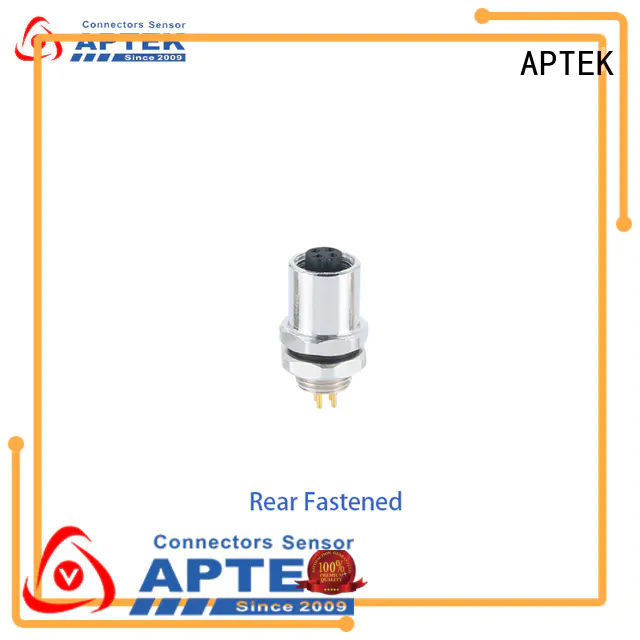 APTEK panel m5 circular cable mount connectors manufacturers for packaging machine