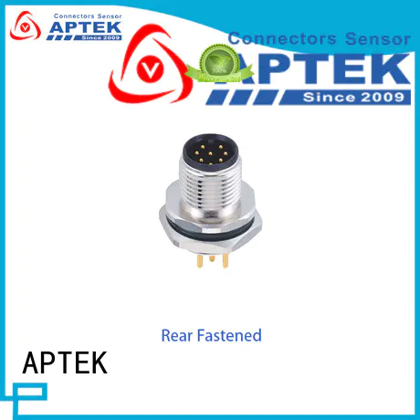 APTEK mount m12 cable mount circular connectors fast delivery for packaging machine