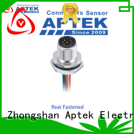 male m12 4 pin female connector termination for packaging machine APTEK