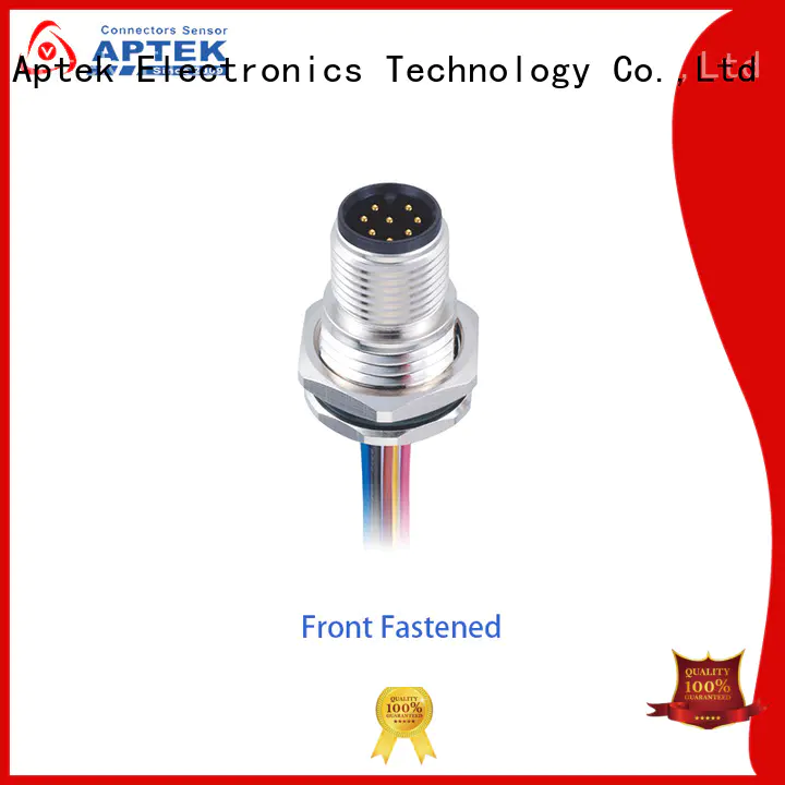 APTEK installable m12 right angle connector suppliers for packaging machine